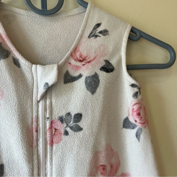 Floral Baby Sleep Sack Wearable Blanket Fleece 12–18M Pink Roses Fall Cozy Warm - Picture 2 of 7